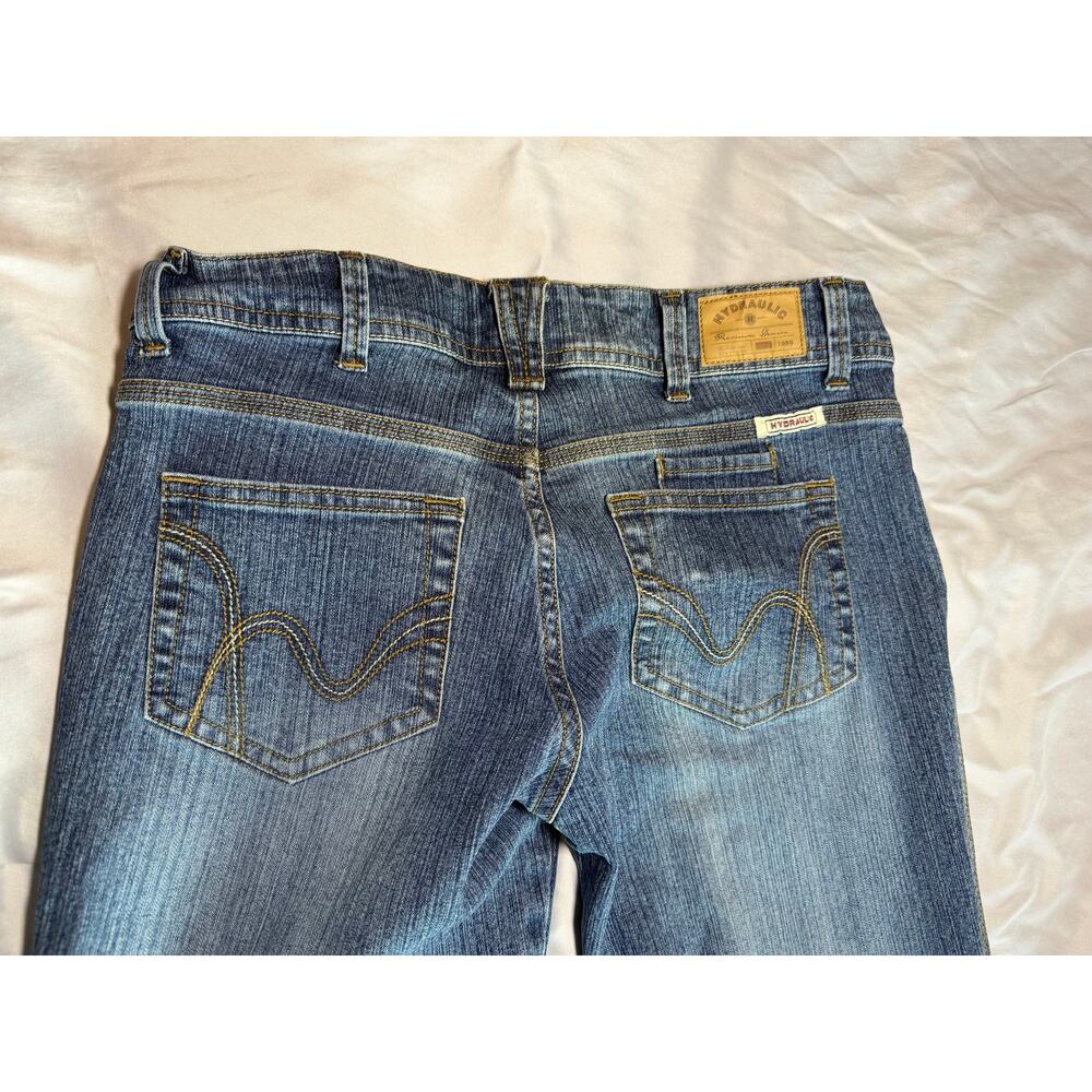 Vintage 1988 Hydraulic Low Rise Jeans Size 7/8 Boot Cut - Picture 3 of 6